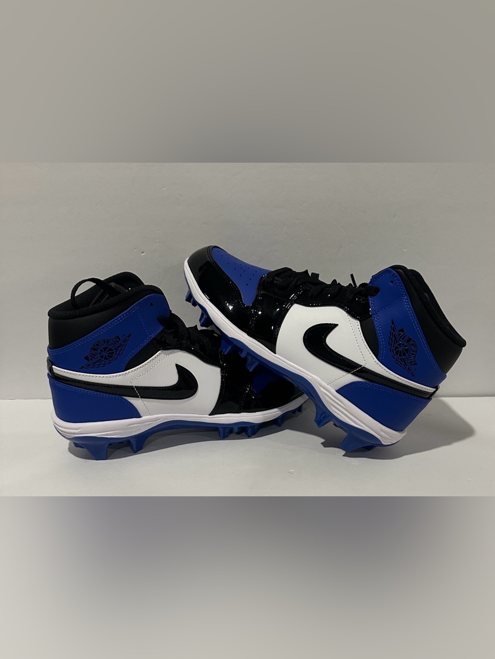 Air Jordan 1 Mid TD Cleat 'Game Royal Patent' Sz: 9 (FJ6805-401)